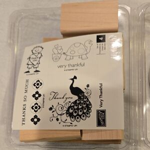 Stampin' Up! Thank You Rubber Stamp Set -Very Thankful.